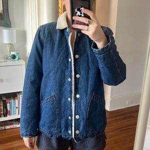 JCrew Denim Sherpa Jacket